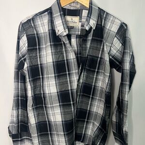 Brooks Brothers Black and White Plaid Shirt